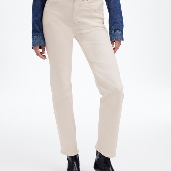 Madewell The ’90s Straight Jean Vintage Canvas Cream High Rise Size 27 - Picture 2 of 16